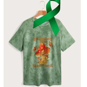 Mystic Sunshine Fairycore x Mental Health graphic oversized tee size large